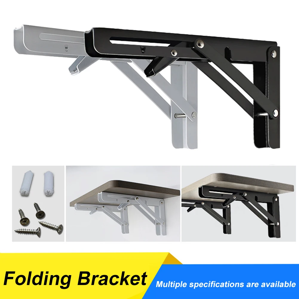 Load 60KG Bearing Angle Folding Bracket Adjustable Wall-mounted Bench Table Frame Save Space 2 Pieces 8 Inch | Строительство и