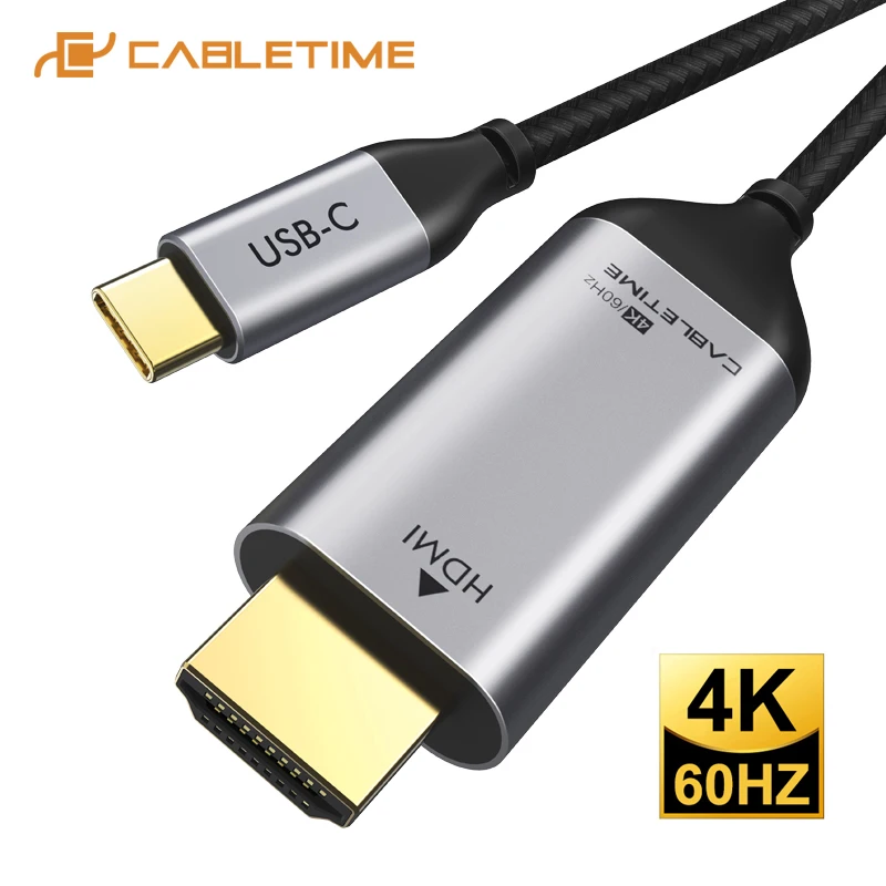 Cabletime Usb Tipo C A Hdmi-Cavo Compatibile 4K 60Hz Adattatore Usb C Hdmi Thunderbolt 3 Per Samsung Huawei Book Pro Usb-C C029