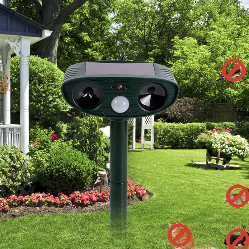 Solar Powered Ultrasonic Outdoor Animal Repeller Motion Sensor Flash Light Dog Cat Rabbit Animal Dispeller Garden Pest Control Solar Powered Ultrasonic Outdoor Animal Repeller Motion Sensor Flash Light Dog Cat Rabbit Animal Dispeller Garden Pest Control