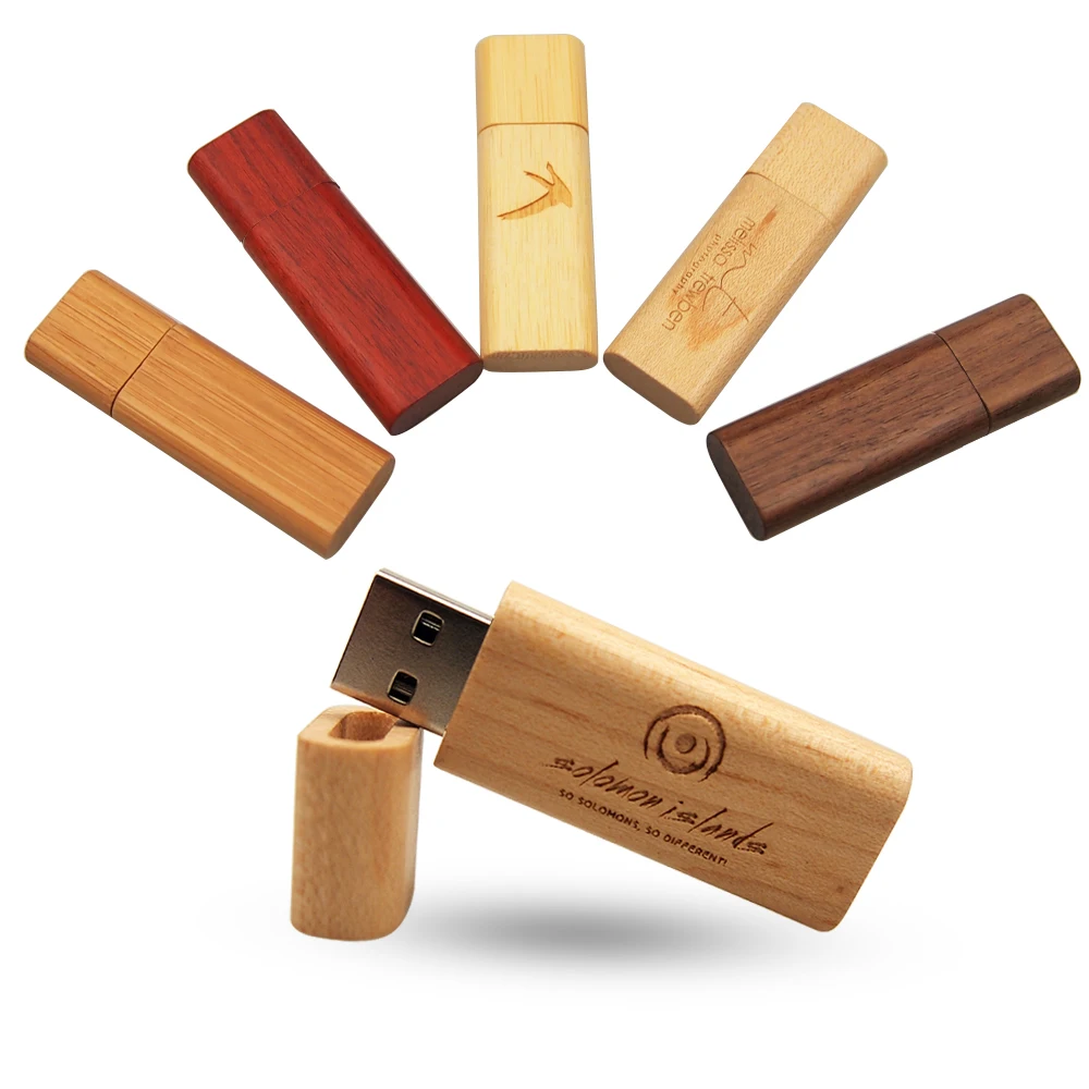Специальный флэш накопитель с логотипом 100% емкость бамбуковый USB 2 0 + Box 128 МБ 4 Гб