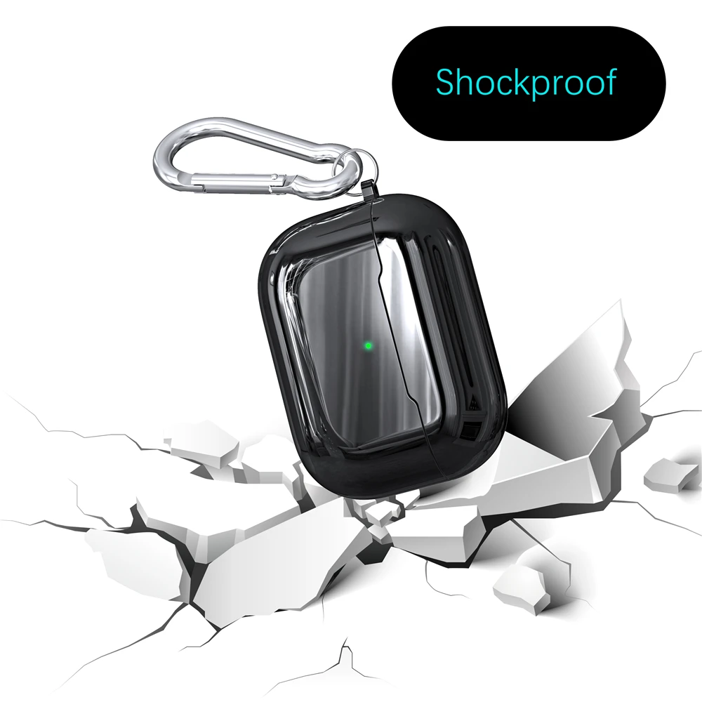 Гальванический ТПУ мягкий чехол для AirPods Pro Чехол защитный чехол ультра тонкий водонепроницаемый чехол для AirPods Pro с брелоком