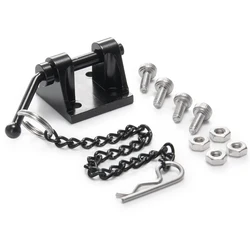 Aluminum Alloy Trailer Tow Shackles Hook for RC Crawler Car Upgrade (4028 Black)