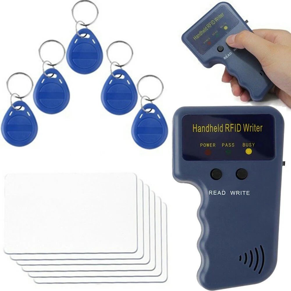 

125khz RFID Reader Writer Copier Duplicater T5577/EM4305 Writable Rewritable ID Keyfobs Tags Card 5200 Handheld