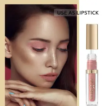 

6 Colors In One Matte Lip Gloss & Highlighter Glow Lipstick Glitter Makeup Shadow Liquid Shimmer Lipstick Makeup Set Eye S8C9