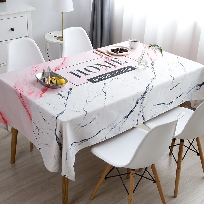 

Современные минималистичные скатерти в скандинавском стиле, тканевая хлопковая прямоугольная скатерть, кавайная Банкетная скатерть, украшение для обеденного стола EB50ZB