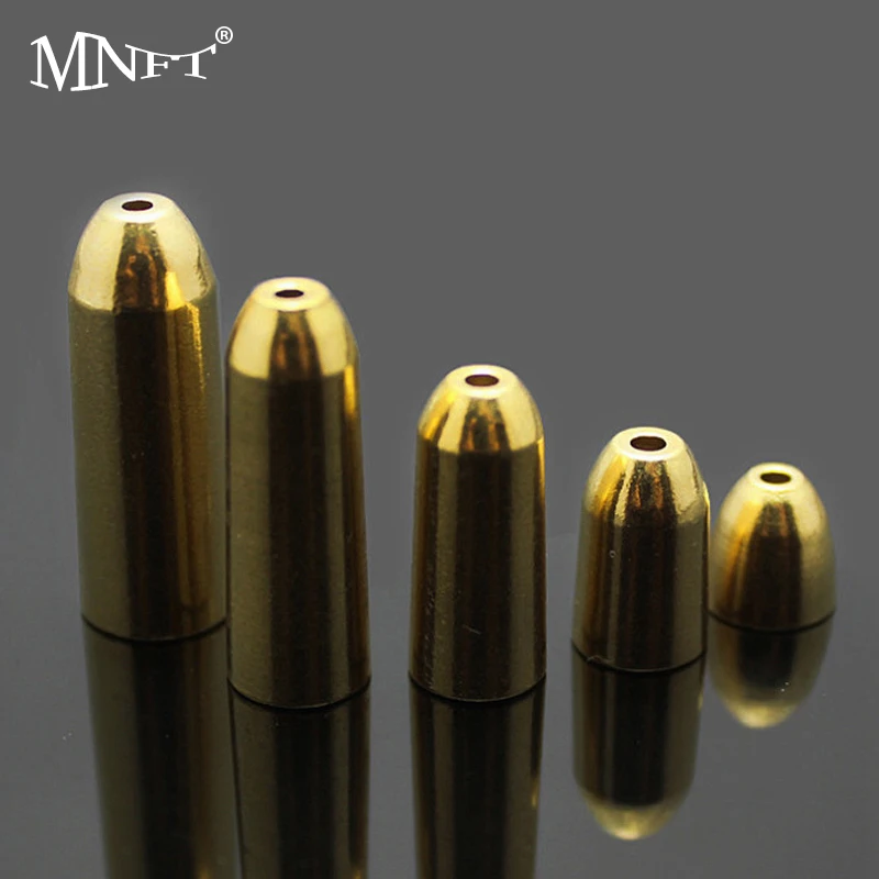 

MNFT 50pcs Assorted Copper Lead Sinker Kit Bullet Shape Fishing Tackle Bullet Sinker Combo Set Wholesale