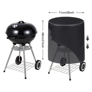 

Anti Dust Protector Dome Cover Outdoor Barbacoa Black Waterproof BBQ Grill Barbeque For Gas Charcoal Barbecue 710x680mm