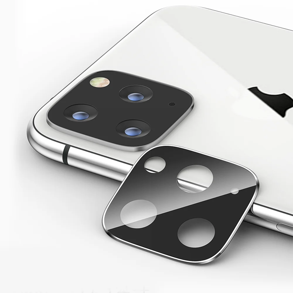 Металлическая задняя крышка для объектива камеры Защитная пленка для закаленного стекла Защитная пленка для экрана iPhone x XS 11 Pro Max XRLens protec - Цвет: silvery 11 Pro max