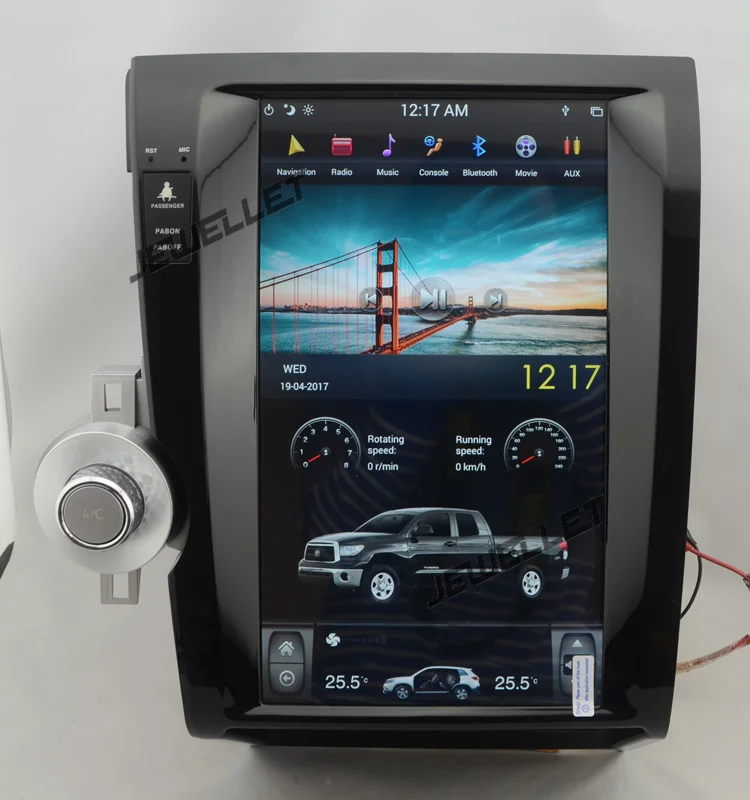 13," tesla стиль вертикальный экран android 8,1 шесть ядер автомобиля gps радио навигация для Toyota Tundra Sequoia