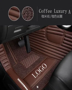 

Car floor mats with Logo/Brand Logo for Fiat 500 Viaggio S Freemont bravo Ottimo 5D car-styling leather carpet floor liner