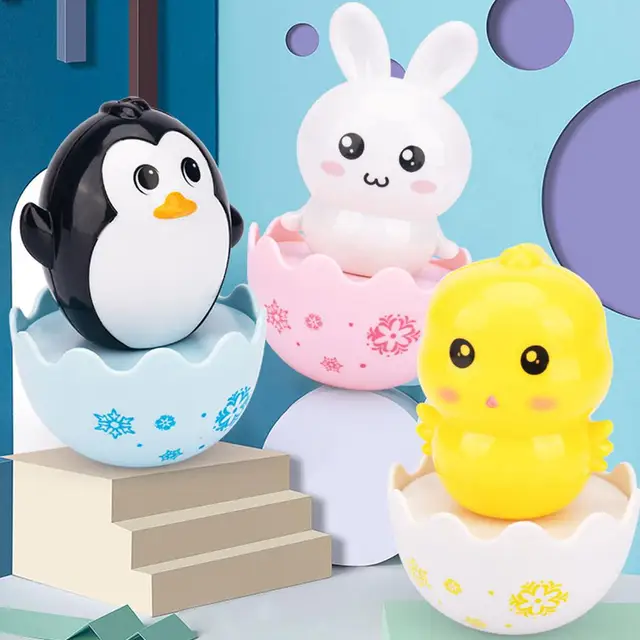 Baby Tumbler Doll Baby Toys Newborn Learning Educational Toys Nodding Tumbler Toy Cute Roly-poly Development Toys For Kids 2