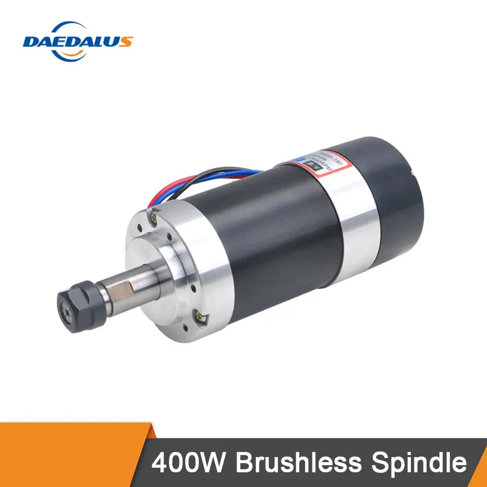 

Daedalus CNC Spindle 400w Brushless DC Spindle Motor ER11 55MM Air Cooled Router Spindle for Milling Machine