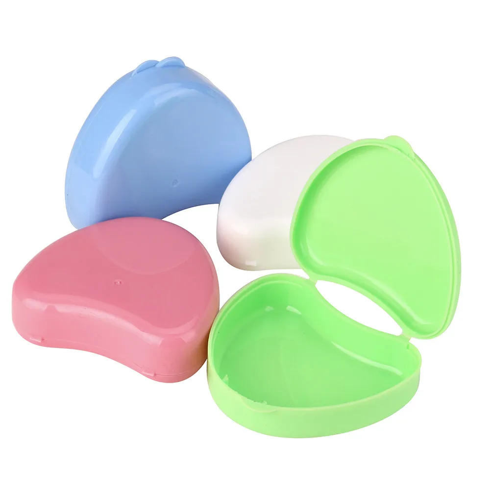 

Denture Bath Storage Box Case Heart-shaped Dental False Teeth Appliance Container Boxes Dentures Cleaner Case Rinsing Basket 918