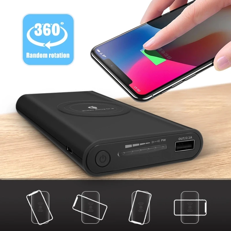 Bakeey power Bank чехол 8000mAHSmart световой индикатор беспроводной светильник Быстрая зарядка для iPhone 11 PRO XR huawei mate 30 Pro Xiaomi Mi9