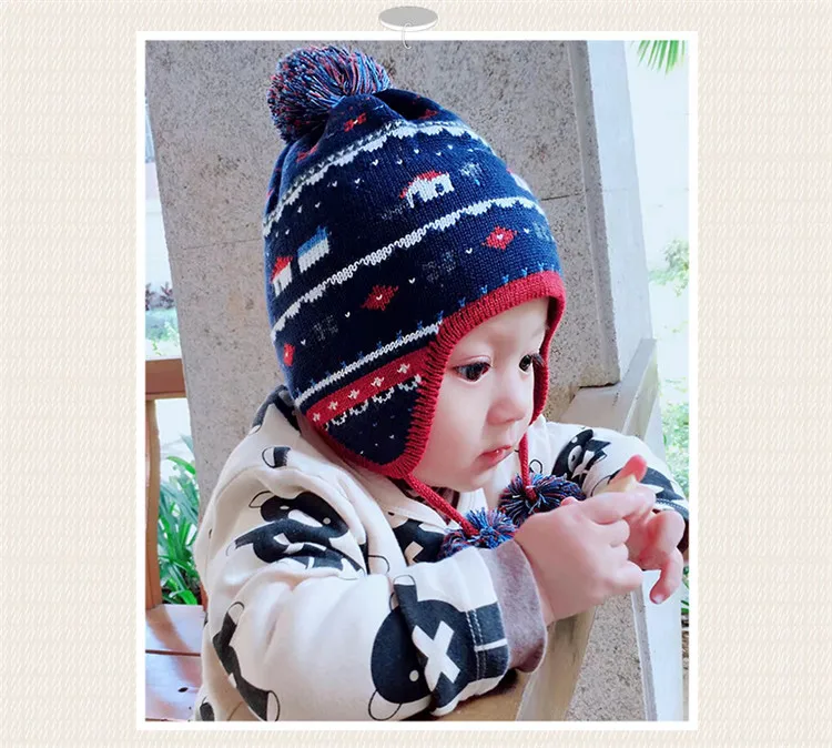 Зимняя вязаная шапка, шарф для маленьких мальчиков 1-8 лет, хлопковая кроша, шапка с ушами, двухслойный теплый шарф, комплекты, подарок для