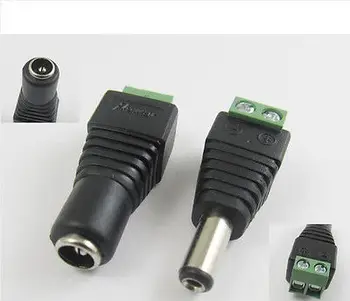 

DHL/EMS 100 Set 5.5x2.1mm CCTV Video Camera DC Power Male Female Plug Jack Cable Connector -C1