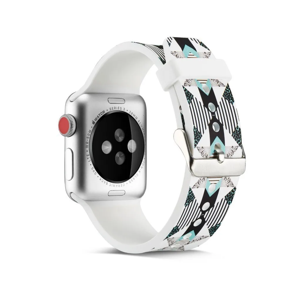 Фирменный силиконовый спортивный ремешок, цветной ремешок на запястье, 38, 44 мм, для Apple Watch, 42 мм, браслет iwatch, серия 4, 3, 2, 1, Ремешки для наручных часов