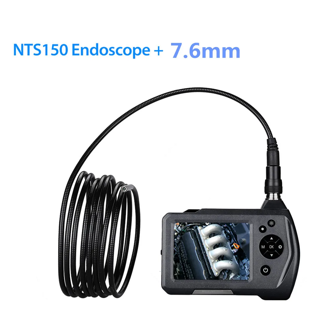 

Endoscope Camera Flexible Pipe Camera DVR Borescope HD 7.6mm Hard Cable Endoscope 3.5" LCD Display Monitor Snake Camera 6 LEDS