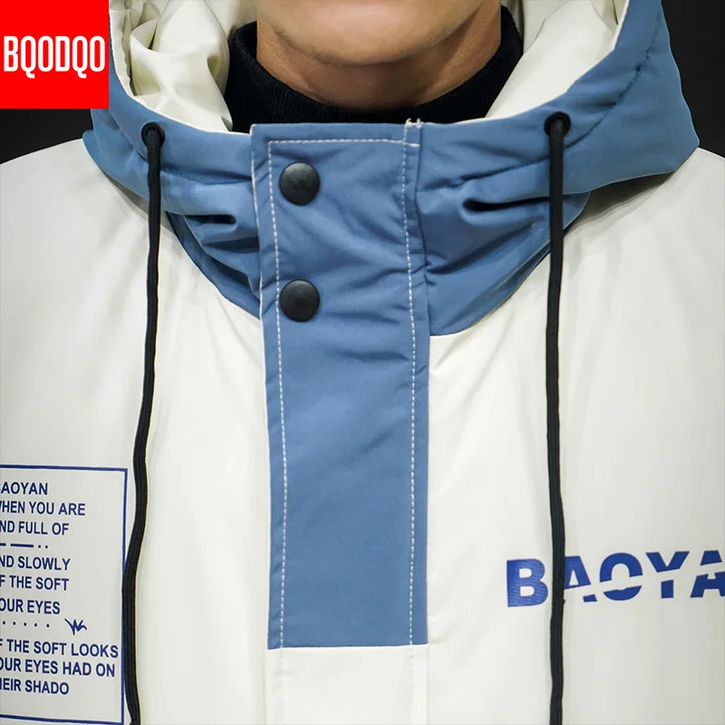 Лоскутные парки, зимние куртки для мужчин, 5XL, Толстая Уличная куртка с капюшоном в стиле хип-хоп, мужское корейское милитари, шелковое хлопковое Свободное пальто