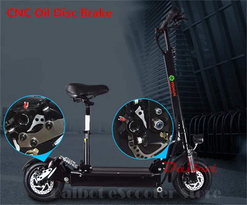 52V Double Drive COOL model 2000W motor powerful electric scooter electic bicycle bike skateboard with seat (2)_