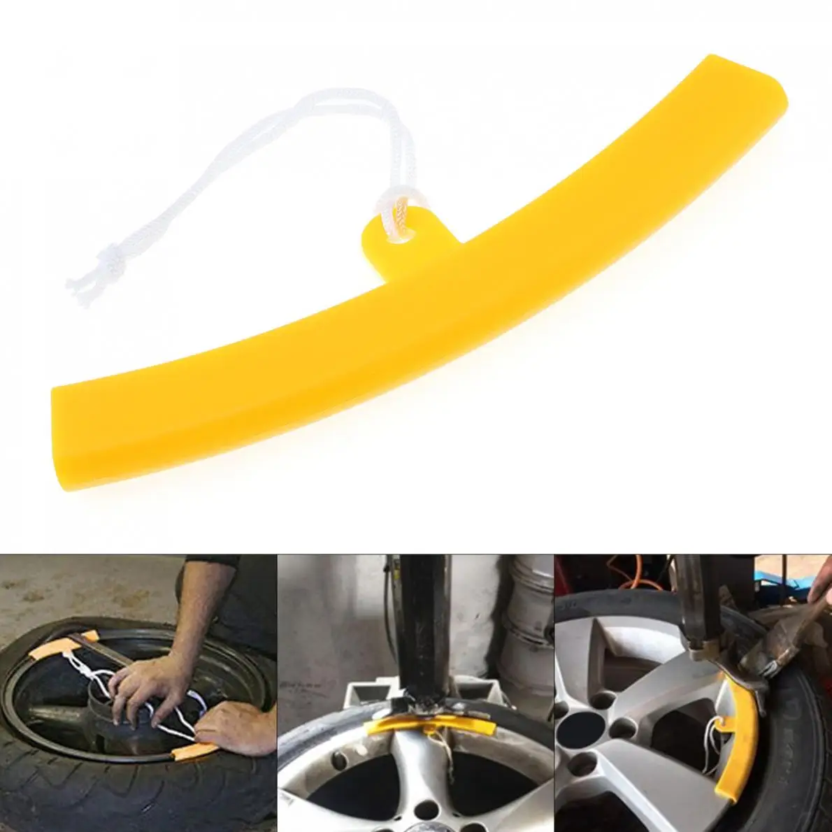 

Universal Portable Wheel Rim Protector Tyre Remove Guard Edge Protection Tire Changing Tool with Cords for Car Motorcycle Bike