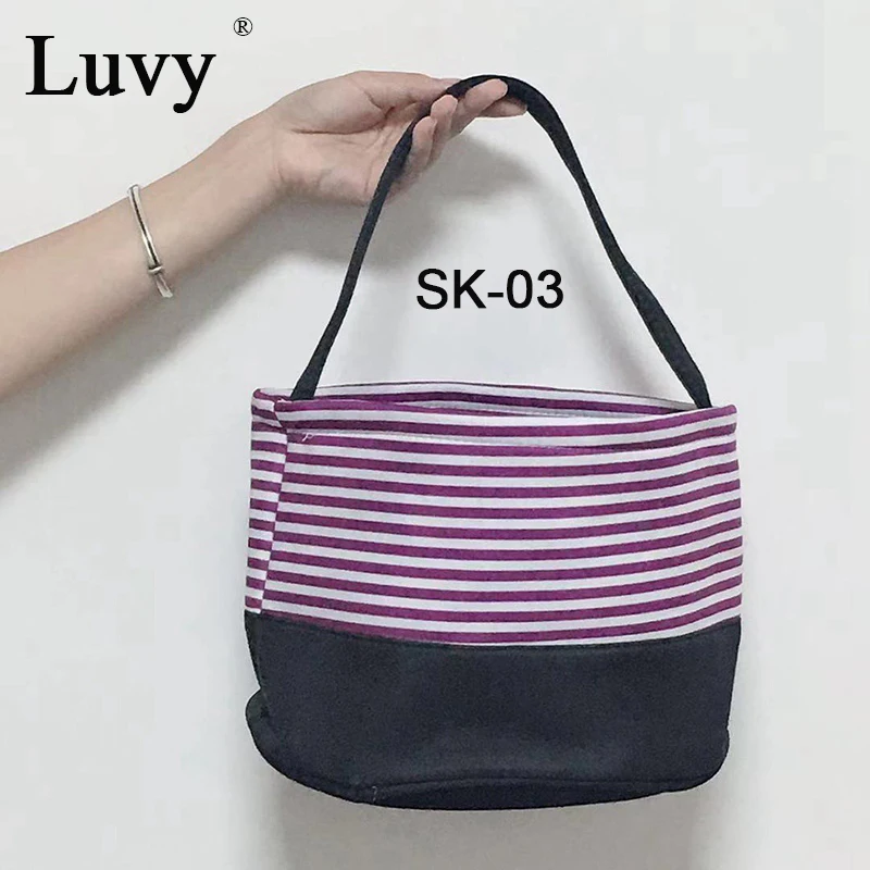 

Luvy Handmade Handbag 30pcs/lot Halloween Basket Canvas Gift Bag New Halloween Bucket Party Decoration Christmas Kids Tote