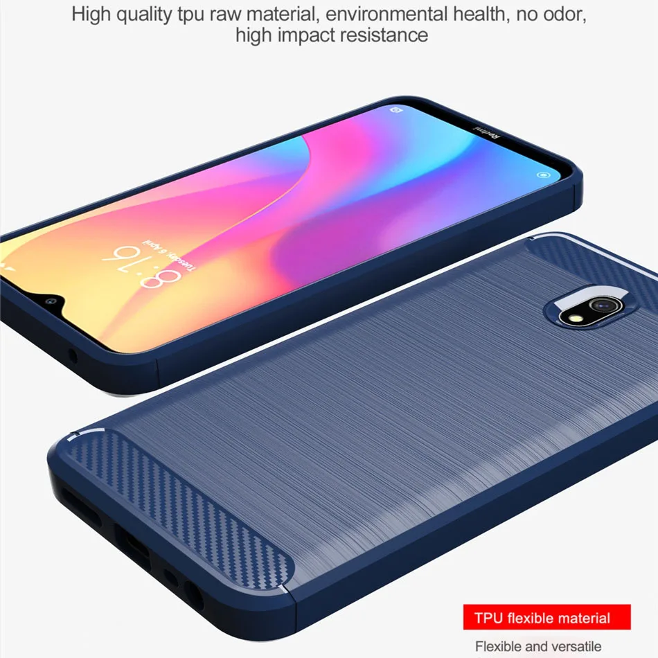 Whyes, мягкий силиконовый чехол для Xiaomi Redmi 8A Redmi 8, ударопрочный ТПУ чехол из углеродного волокна для Xiaomi Redmi 8A, чехол