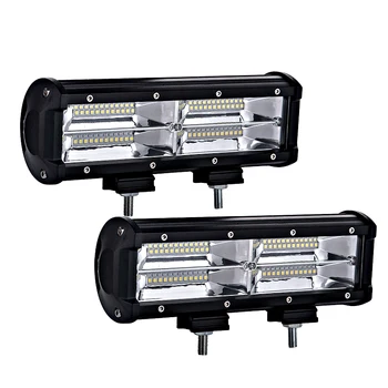 

72w 120w 144w 12v car Work lights led Headlights 6500k white spotlights auto strip lamp Off-Road Vehicle Head lamp SUV ATV UTV