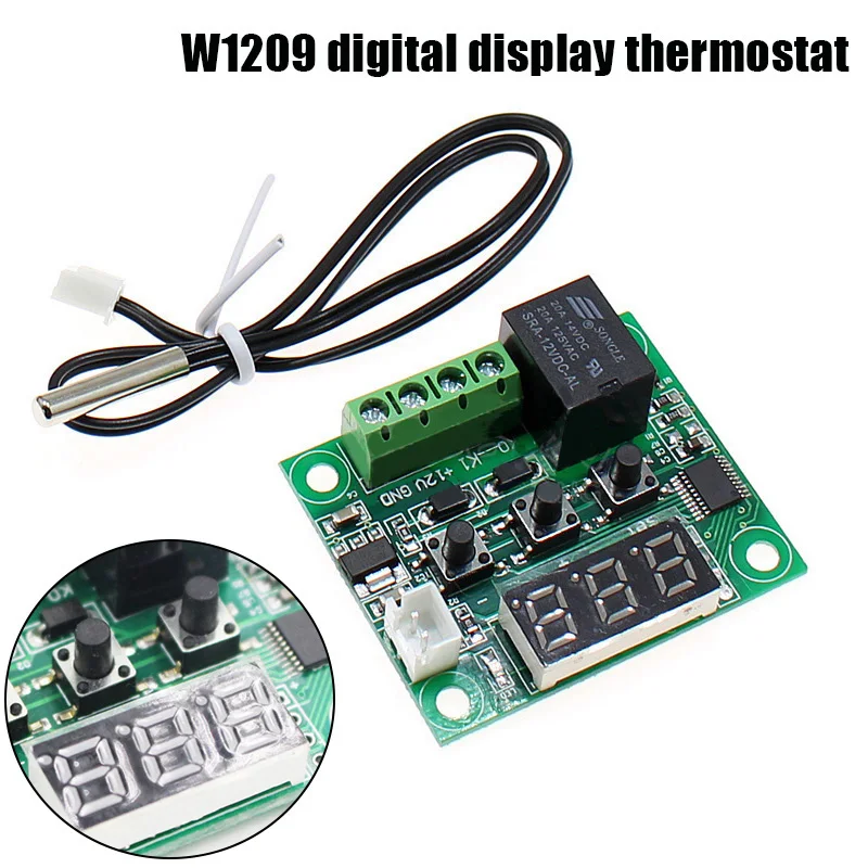 DC 12V W1209 Digital Cool/Heat Temp Thermostat Thermometer Temperature Controller On/Off Switch Control | Инструменты