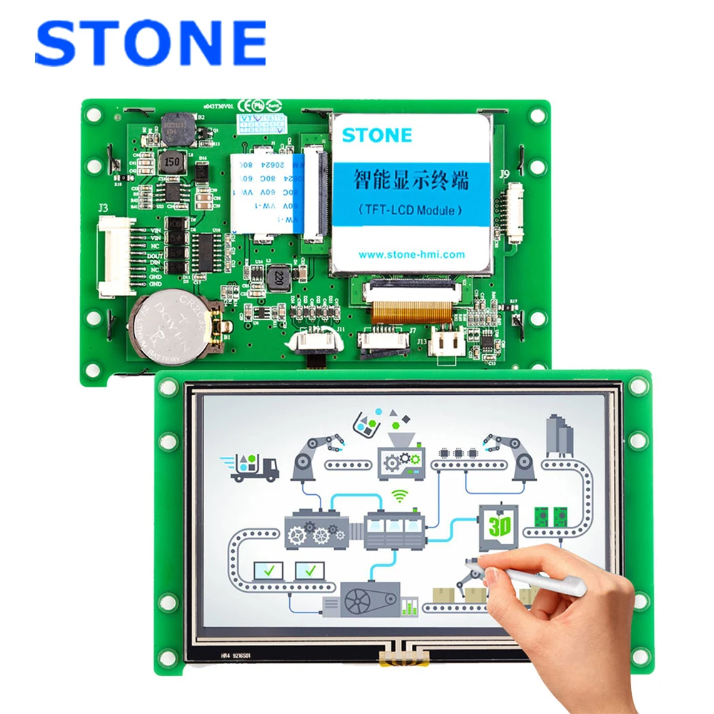 touch screen tft display with micro controller mcu factory