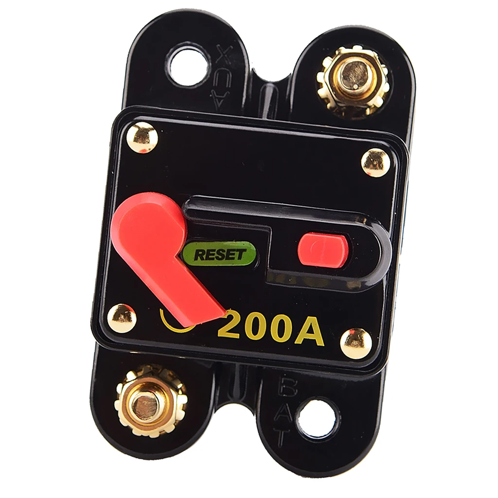 Car Audio 200Amp DC 12V 24V Circuit Breaker Manual Reset Switch Fuse Holder