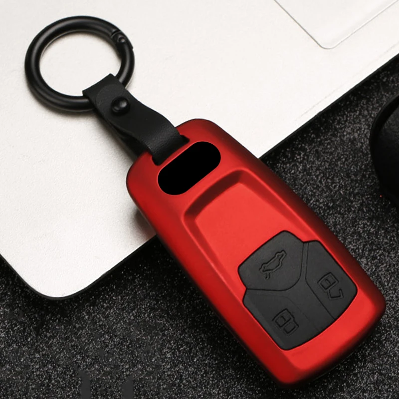 

New ABS+Silicone Car Key Cover Case For Audi A4 A5 S4 S5 B9 8W Q7 4M Q5 TT TTS RS 2017 2018 2019 Smart Remote Fob Key Case Shell