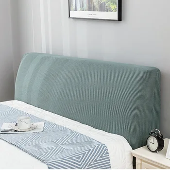 

Solid Color Plush Thicken Elastic All-inclusive Bed Head Cover Bed Head Back Protection Bedside Dust Cover Hotel Headboard Cover