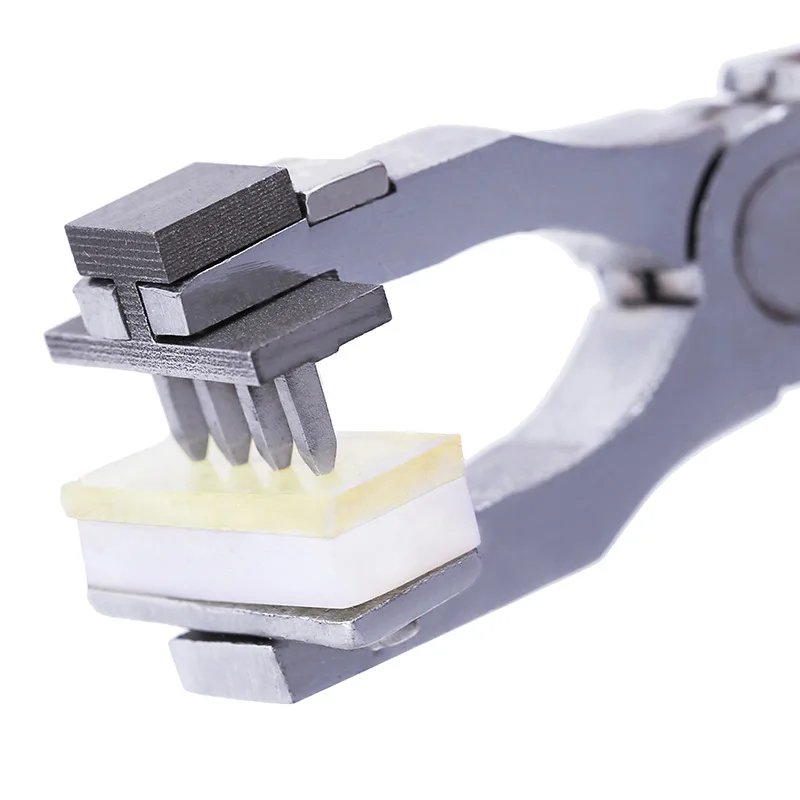 DIY кожаный инструмент алмазное долото зажим тихий ромбовидный зажим Модернизированный перфоратор 4 мм метод вырезания зуба 2+ 4