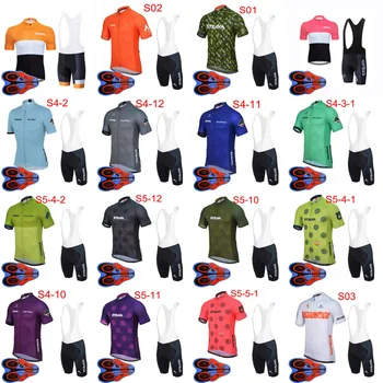 

Summer Cycling Jersey Set Breathable STRAVA Team Racing Sport Bicycle Jersey Mens Cycling Clothing S92631