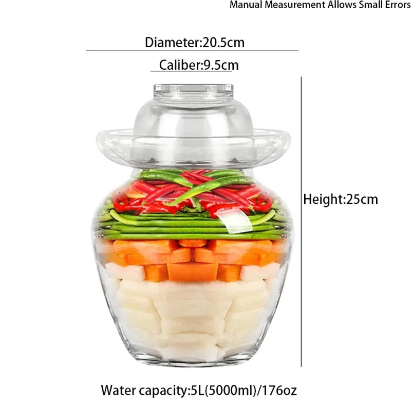 Креативная утолщенная стеклянная банка без свинца, ночные пятна, маринованная капуста, редиска, контейнер, бутылки для маринования, кухонные аксессуары