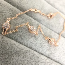 925 пробы Серебряный Классический паве современный LovePods розовое золото браслет для женщин очаровательное модное ювелирное изделие