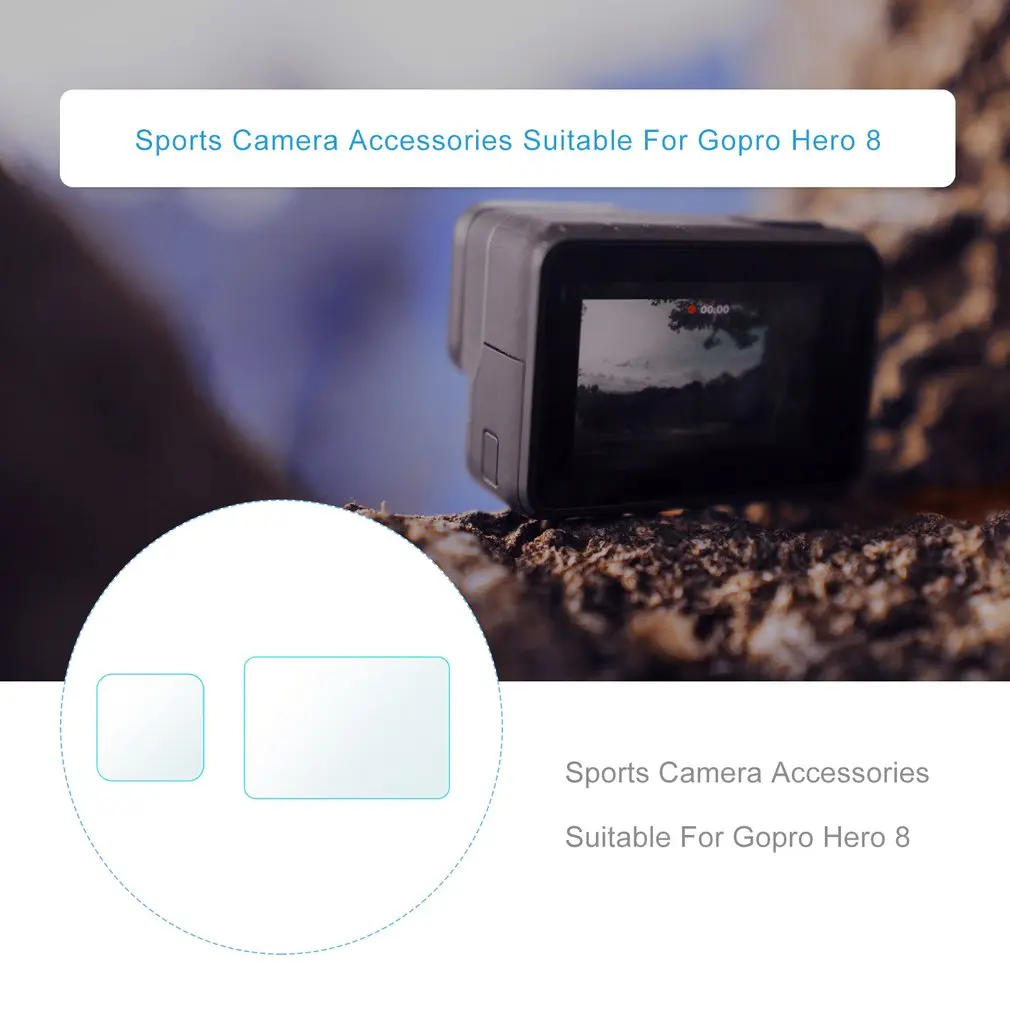 Закаленное стекло протектор экрана для Gopro Hero 8 Спорт Защита для экрана камеры пленка для Gopro 8 камера аксессуары