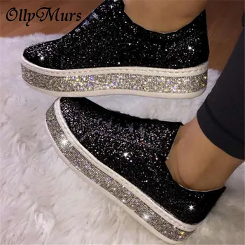 

Stylish Low-top Rhinestone Women's Sneakers Comfortable And Quick-drying Breathable Ladies Vulcanized Shoes Zapatos De Hombre