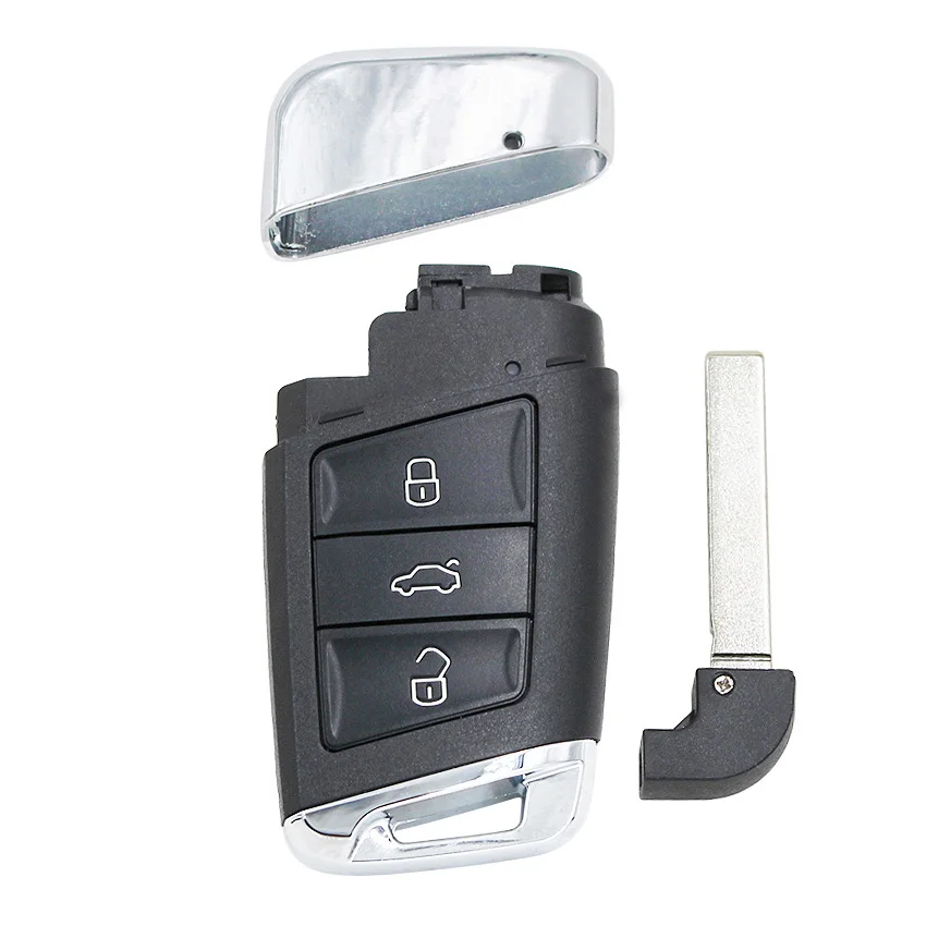 3 кнопки дистанционного смарт Ключи MQB 434 МГц ID48 чип для Volkswagen Magotan Superb A7 Passat B8- 3G0 959 752 необработанное лезвие