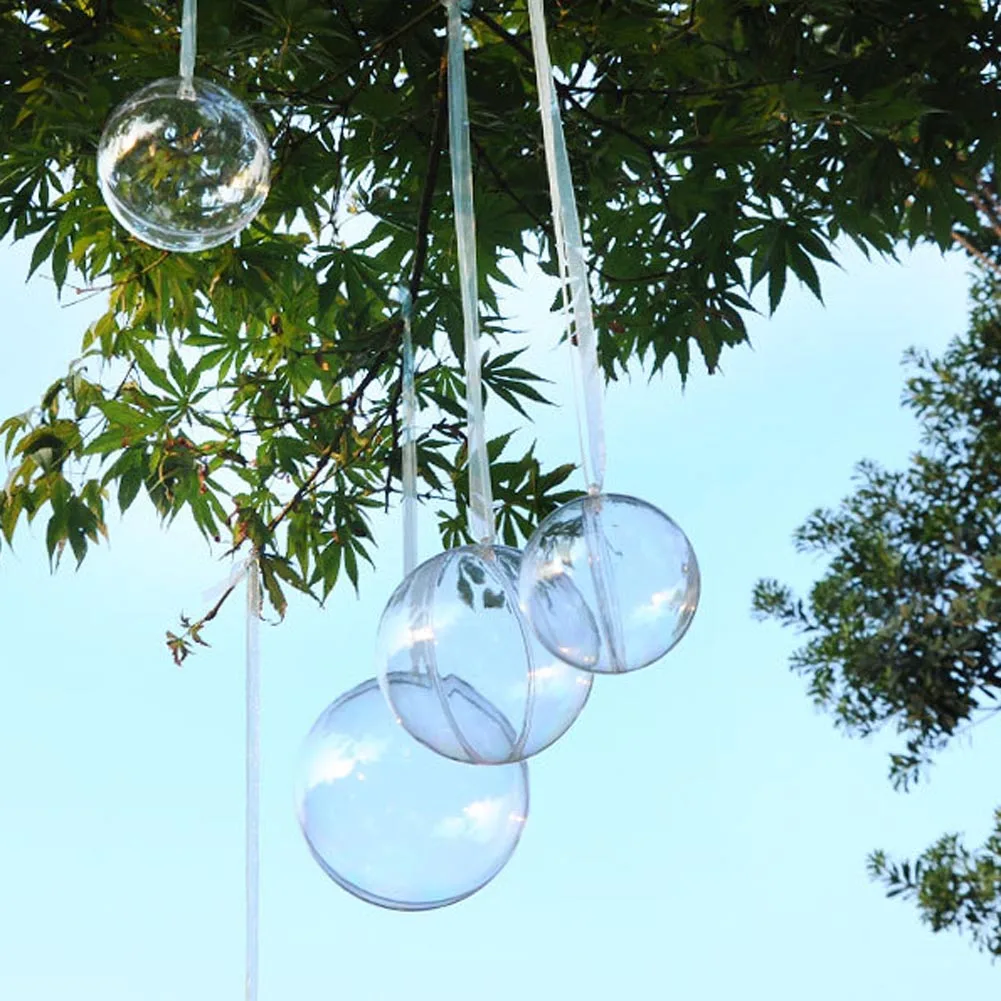

Romantic Design Christmas Decorations Ball Transparent Can Open Plastic Christmas Clear Bauble Ornament Gift Present