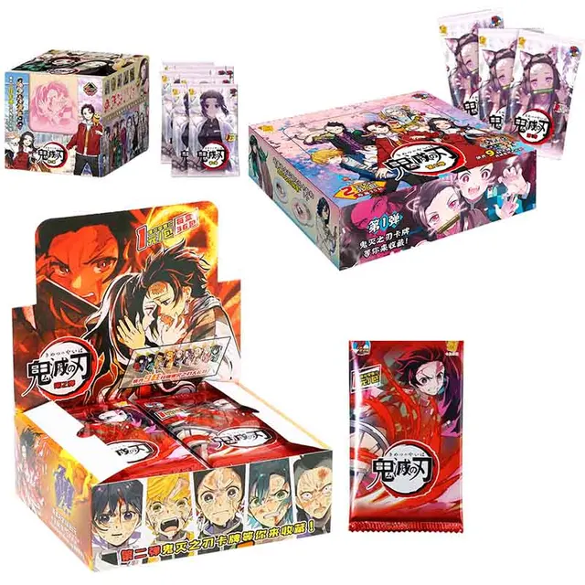 Demon Slayer No Yaiba Paper Card Letters One Games Children Anime Peripheral Character Collection Kid's Gift Playing Card Toy 1
