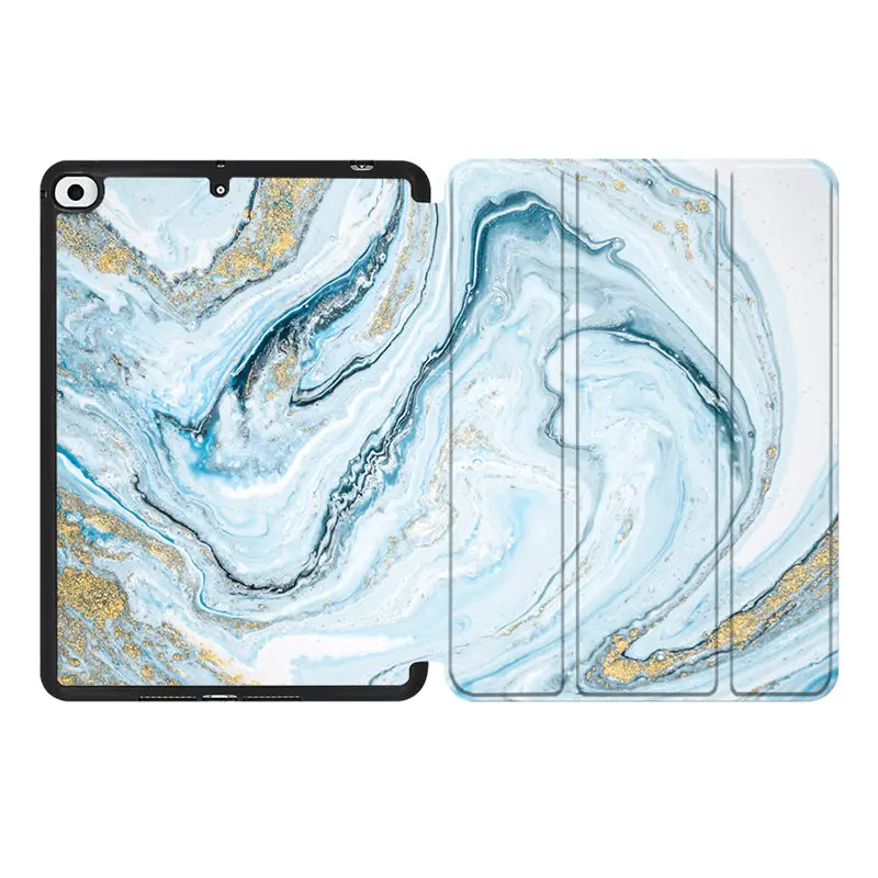 Чехол MTT для iPad Mini 4 Mini 5 7,9 '' с карандашом, мягкая задняя панель из искусственной кожи, откидная подставка, умный чехол, мраморный чехол для планшета - Цвет: IPBC12