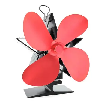 

Thermal Power Fireplace Fan Heat Powered Wood Stove Fan Log Wood Burner Ecofan Four-leaf Fans Efficient Heat Distribution