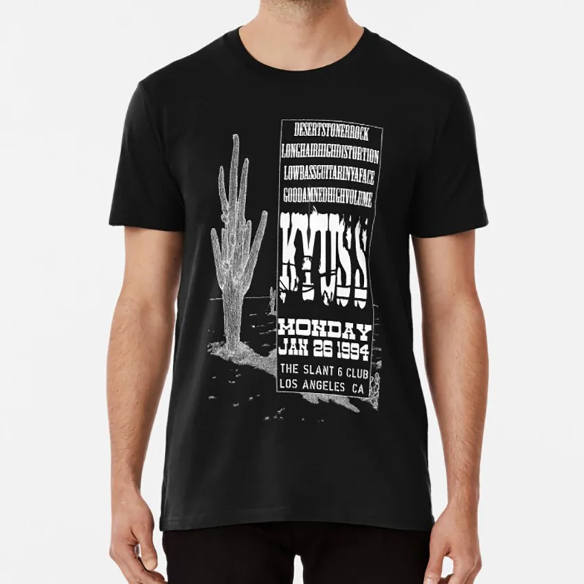 Концертная футболка Kyuss stoner rock metal desert guitar california los angeles | Мужская одежда