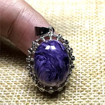

Genuine Natural Purple Charoite Necklace Pendant For Women Lady Men Crystal 16x12mm Oval Beads Gemstone Fashion Jewelry AAAAA