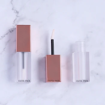 

bulk square empty rose gold lip gloss tubes with wand