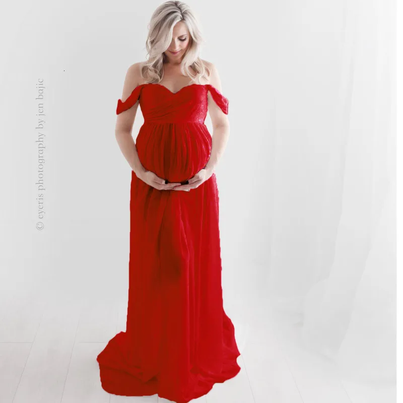 Беременная женщина портрет фотография перед открытым шваброй пол Longuette Материнство платье фотография zwangerschapsjurk fotoshoot