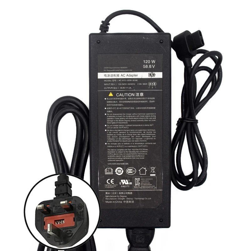 

For Genuine Ninebot Z10 Standard Charger Power Supply 58.8V 2A 120W - Used