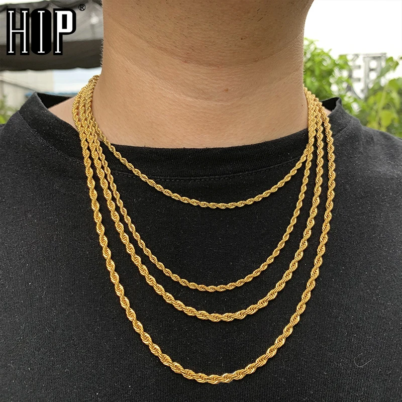 Hip Hop Width 3mm 4mm 5mm Rope Chain 